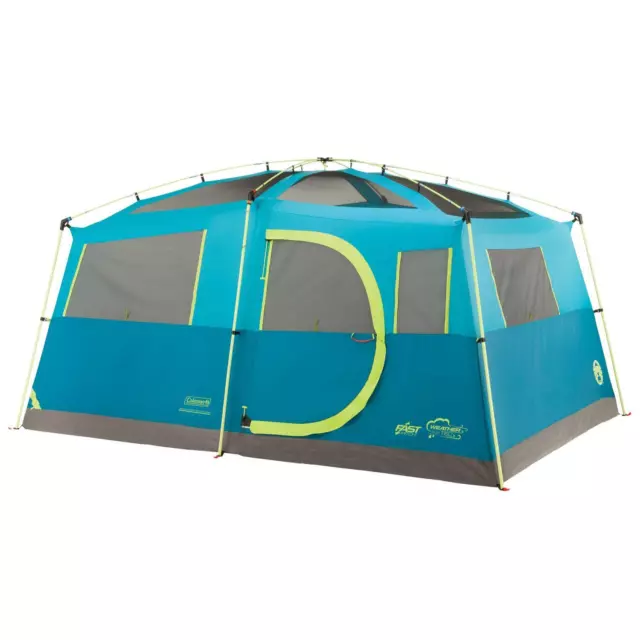 8-Person Tenaya Lake Fast Pitch Cabin Camping Tent with Closet, Light Blue NEW 3