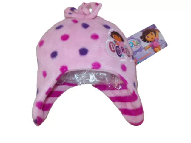 Cappello invernale in pile Babiy nuovo con etichette Dora l'esploratrice caldo abbigliamento età 1-3 anni