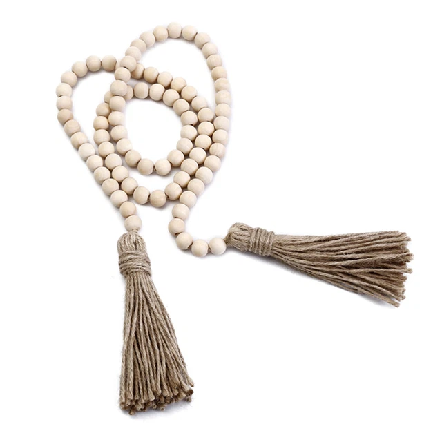 Bambou Ornement De Perle Chambre Pépinière Guirlande Perles Rustique