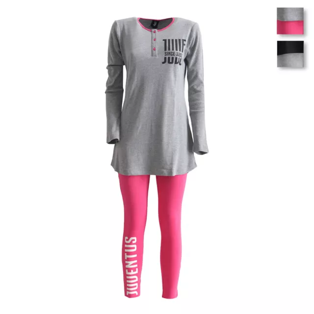 Pigiama da donna F.C. Juve Juventus caldo cotone c/maxi maglia e leggings R980