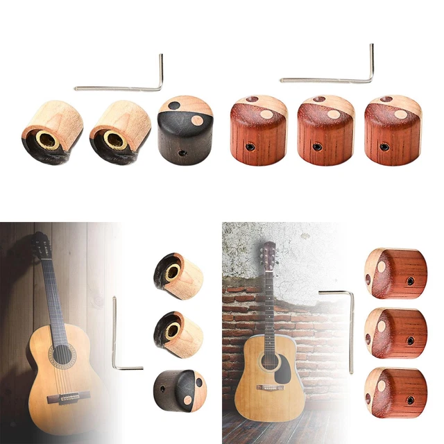 #3x Boutons de contrôle de la vitesse de la guitare en bois pour une