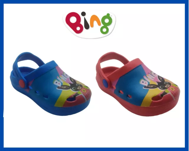 Pantofole da bambino ciabatte bambina sandali mare piscina zoccoli in gomma Bing