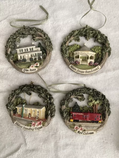 Thomasville NC collectible christmas ornaments, 1998,1999,2000,2001