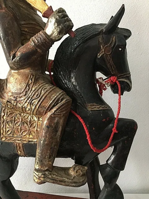 Antique Burmese Nat riding Horse figure 9