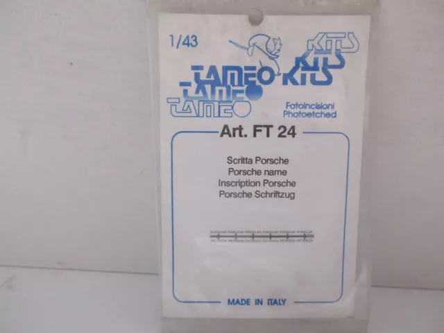 Tameo Kits 1/43 Accessori Scritta Porsche Art Ft 24