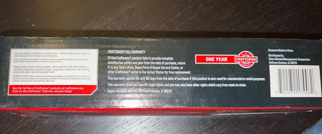 New Craftsman 19931 3/8" Pneumatic Mini Ratchet Wrench (Air Tool) 3