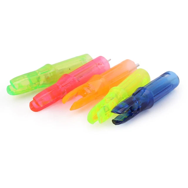 12 x Colored Hunting Lighted Nock Led Lighted Luminous Tail Arrow Nocks 6.2mm US 2