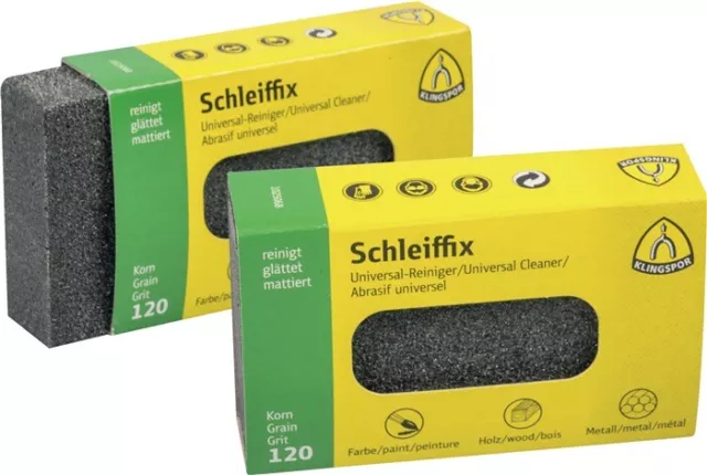 KLINGSPOR Schleiffix Handschleifblock Universal-Reiniger 80 x 50 mm K.60 grob