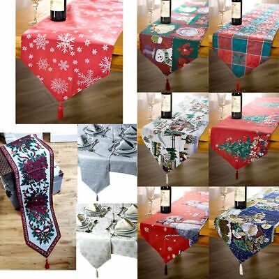 Christmas Jacquard Tapestry Table Runner Decorations 13" x 72" (30 x 183cm)