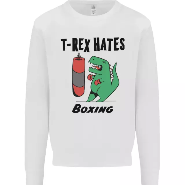 T-Rex Hates Boxing Funny Boxer MMA Sport Kids Sweatshirt Jumper