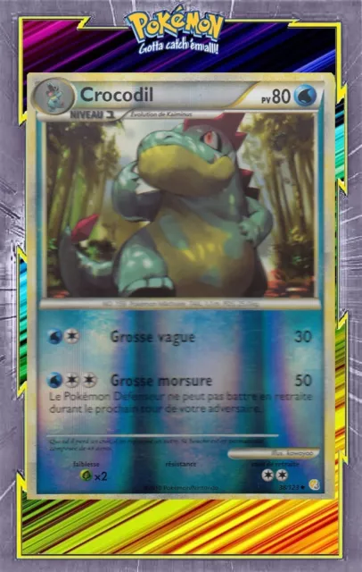 Crocodil Reverse -HS01:HeartGold SoulSilver-38/123-Carte Pokemon Française