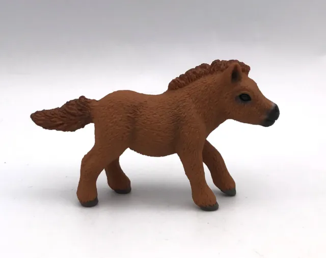 Schleich Miniature SHETLAND PONY FOAL Chestnut Brown Horse 13777 Figure 2014