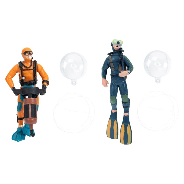 2 Pcs Aquarium Diver Decorations Fish Tank Diver Aquarium Accessories Cartoon