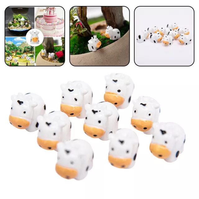 Ornements de vache en résine artistique pour décoration pack de 50 petites min