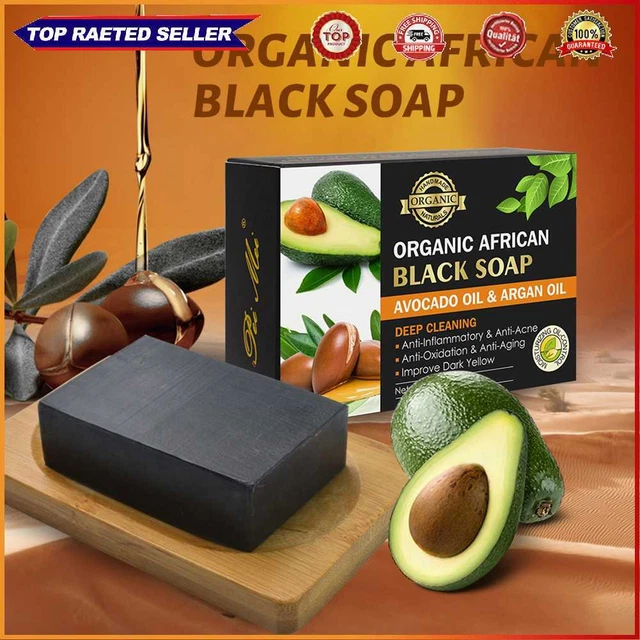 120 g jabón negro ingredientes naturales jabón de limpieza corporal cuidado de la piel (