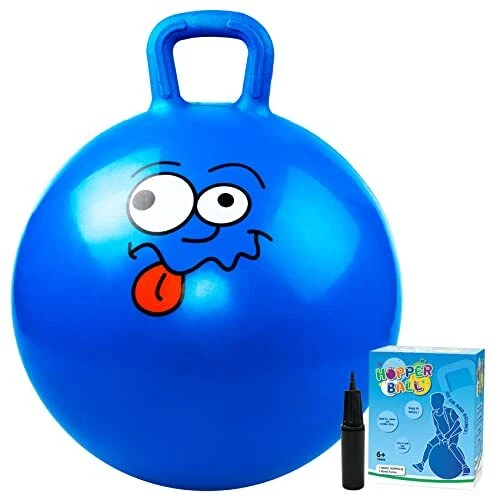 Bouncy Ball with Handle Hopper Ball Hoppity Hop Jumping Ball 22 inches for Ki...