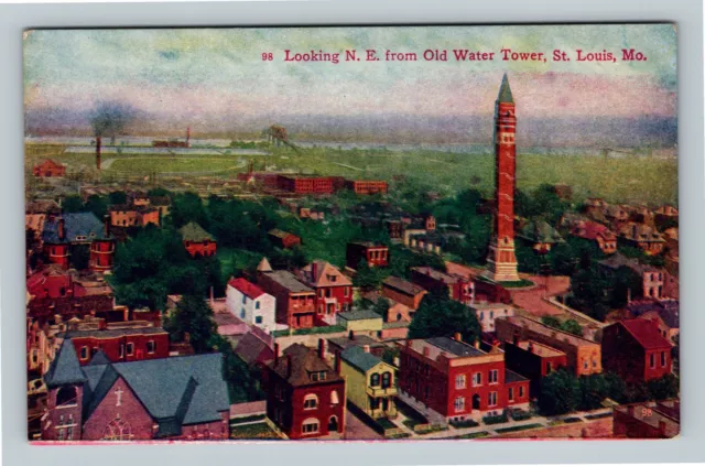 St. Louis MO, Bird's-Eye View North East, Missouri c1910 Vintage Postcard