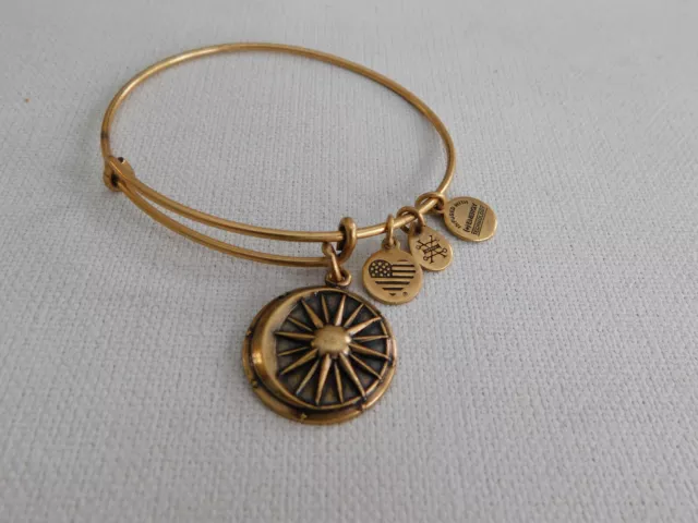 Alex and Ani Gold Moon Sun Celestial Cosmic Balance Bracelet