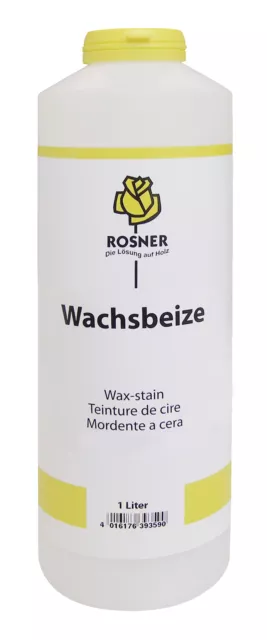 Rosner Wasserbasierende Wachsbeize Holzbeize R138 1L,Beize Nadelholz,Wachs