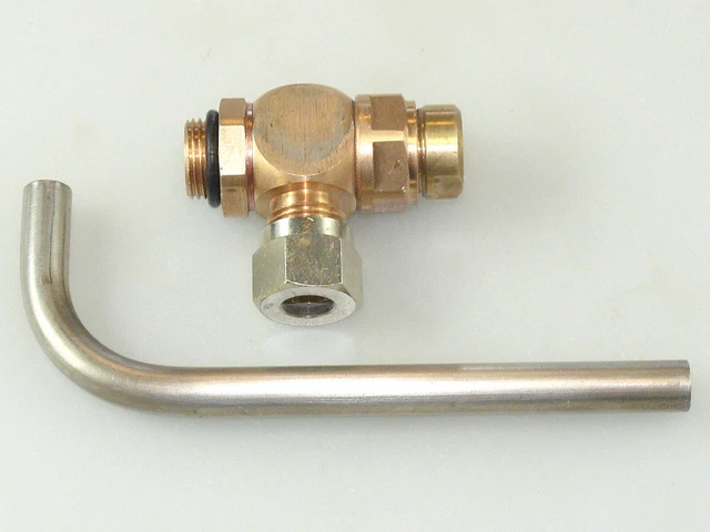 Probenahmeventil 1/4″ Mit Adapter Auf 3/8″ – Inkl. Edelstahl-Auslaufröhrchen & Hygienekappe, Zum Nachrüsten An Absperrventilen