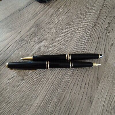 Parure 3 Stylo Mont Blanc Meisterstuck 1stylo plume or 14 carats 4810 et 2 bille 