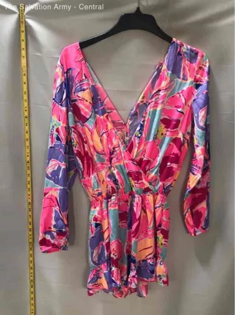 Lilly Pulitzer Womens Multicolor Floral Colorful One-Piece Jumpsuit Size Small