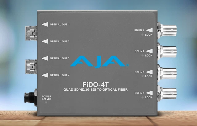 AJA FiDO-4T-MM - 4-Channel 3G-SDI to Multi-Mode LC Fiber Transmitter