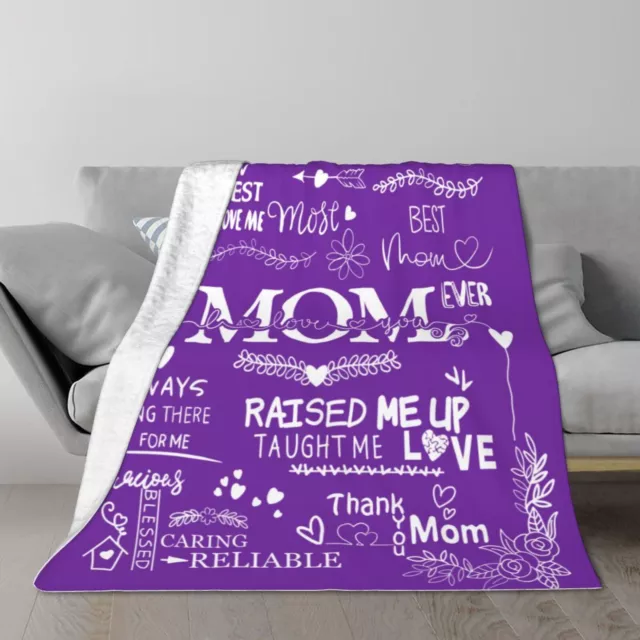 Sofa Throw Blanket Bedspread Flannel Warm Words Mom Daughter Friends Sister Gift