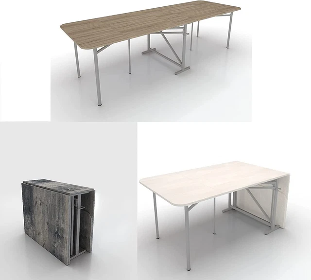 TISCH GROSSE KLAPPTISCH XXL Maxi-Büro-Party-Esstisch 275cm EICHE SONOMA ...