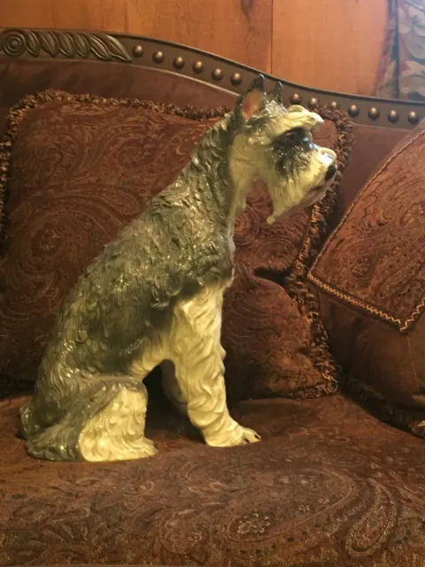 Vintage Cermica Schnauzer Dog Figurine