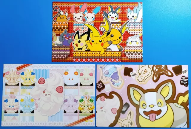 Japanese Pokemon Center Post Card / Pikachu Pichu Raichu Alcremie 1022