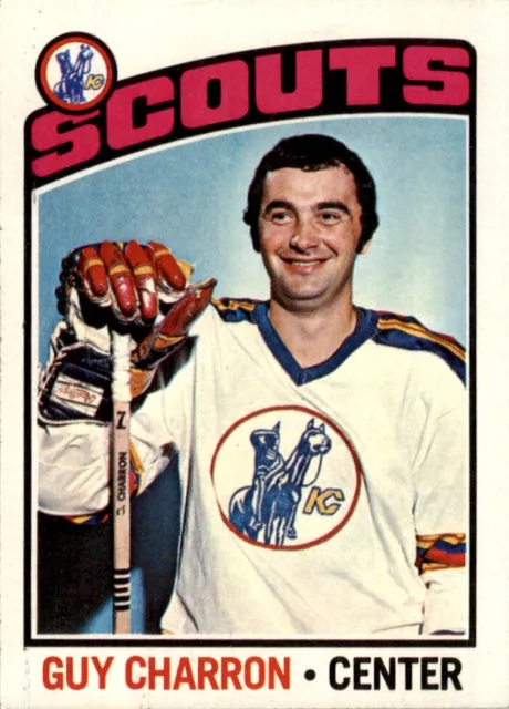1976 Topps #186 Guy Charron Kansas City Scouts EX-MT