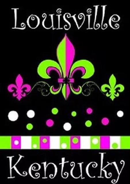 Louisville Kentucky Fleur de Lis-Garden Flag-Double Sided Appliquéd-13”X18”