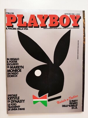 PLAYBOY ITALIA 1-1983 +Poster Marianne Gravatte-Linda Evans-Mussolini