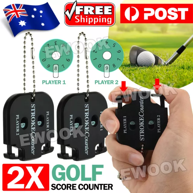 Golf Count Shot Stroke Putt Scoring Counter Two Digits Score Keeper Plastic Mini