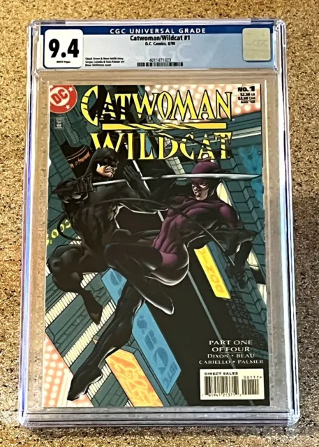 Catwoman/Wildcat #1 CGC 9.4 D.C. Comics White Pages Brian Stelfreeze Cover 1998