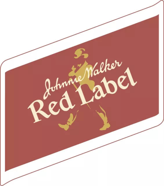 JOHNNIE WALKER Red Label Sticker Decal *DIFFERENT SIZES* Whiskey  Bar Wall