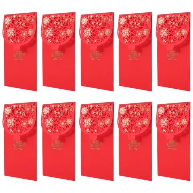 10PZ Buste Rosse di Capodanno Cinese Buste di Denaro Fortunato Festa di Pri6888