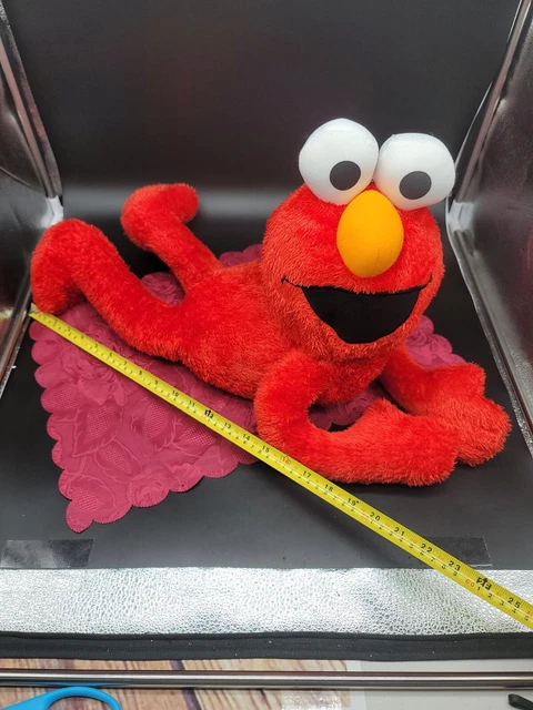 Fisher Price Elmo Laying Sesame Street Muppets Red Plush Doll 22" Tall 2017 6