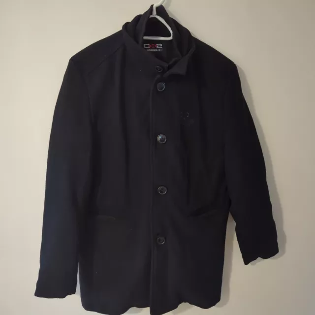 CX2 URBAN-X MEN'S Full Zip Heavy Wool Coat Jacket, Size S $25.49 - PicClick