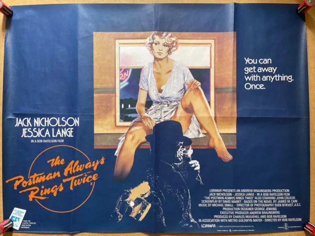 The Postman Always Rings Twice -Original UK Quad Cinema movie Poster - 1981