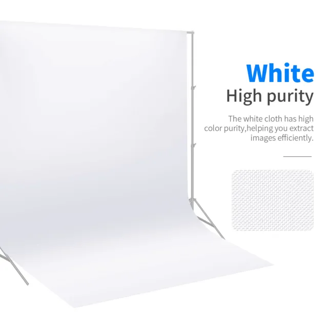 Neewer Photo Studio Muslin Collapsible Backdrop Background White 3 x 6M Screen