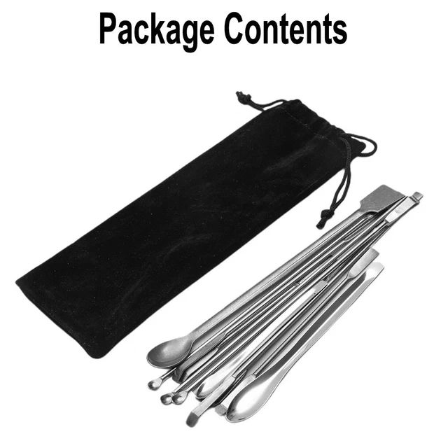 High Quality Stainless Steel Lab Spoon Mixing Spatula Set Easy to Clean