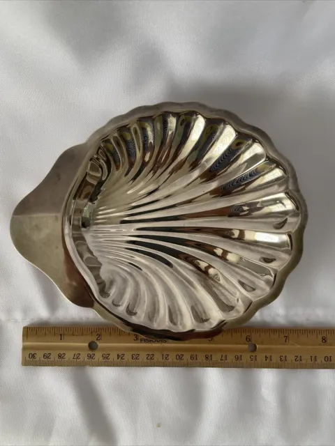 Pair Of Silver Plated Shell Shaped Small Dish By Oneida Silversmith #020