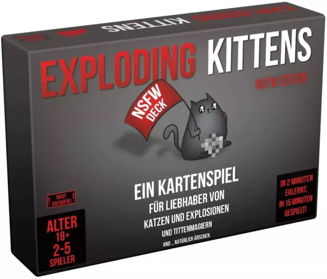 Asmodee Exploding Kittens NSFW Edition Partyspiel Kartenspiel Deutsch