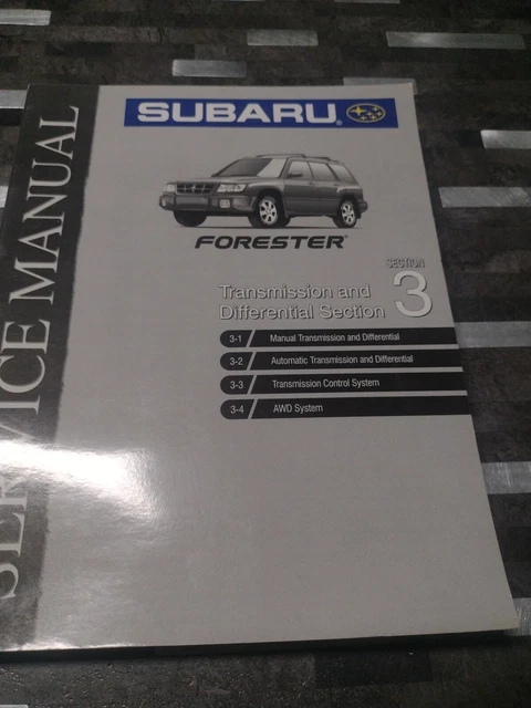 1998-2003 Subaru Forester Transmission and Differential Section 3 Service Manual