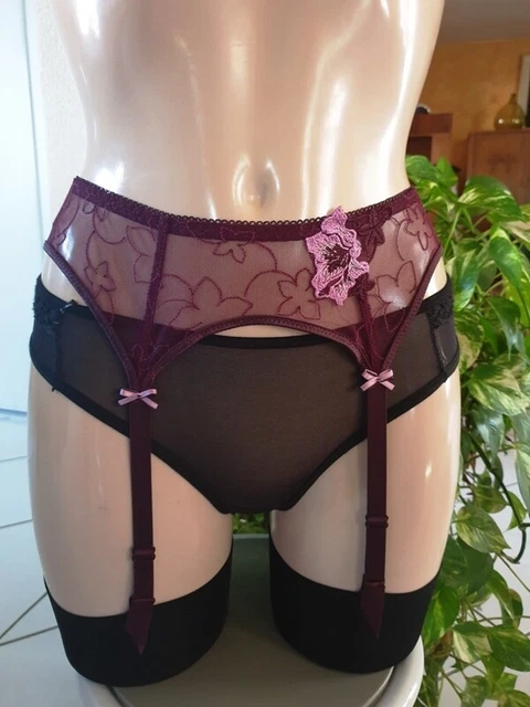 Culotte Porte-jarretelles Darjeeling Rouge - Taille L - Modèle Kiss Me Ref 08010S3 - Neuf Avec étiquettes