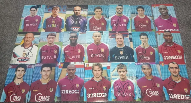 Aston Villa FC handsigniert 6x4 offizielle Clubfotos x21