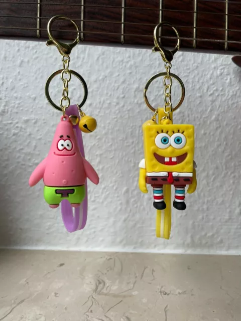 SpongeBob Patrick Star Figures Keychain Schlüsselbund Souvenirs Geschenk Gifts