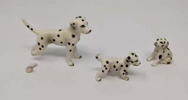 Miniature Dalmatian Bone China Dogs Set of 3